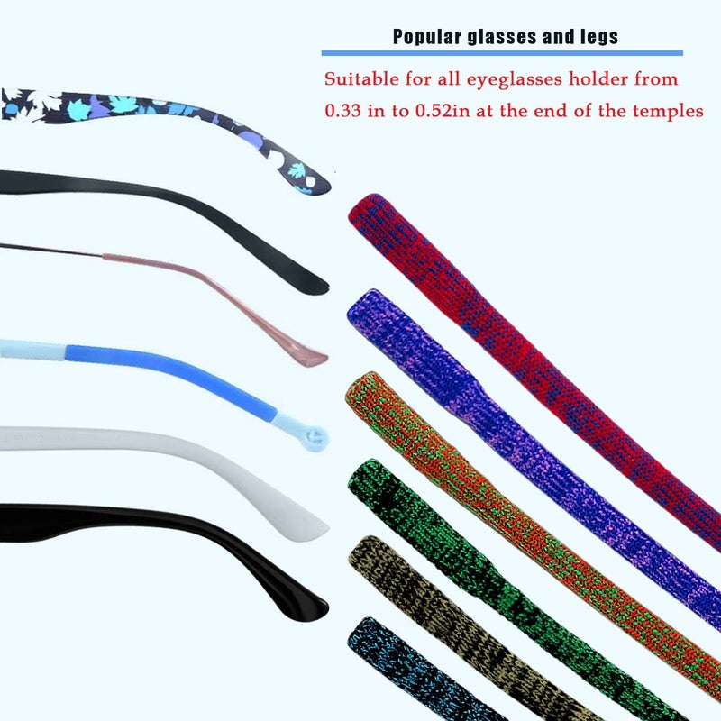 HALF CRESCEN Glasses Strap (Pack of 6) Glasses Holder, Soft Elastic Nylon Sunglass Strap for Men Women - Image 5